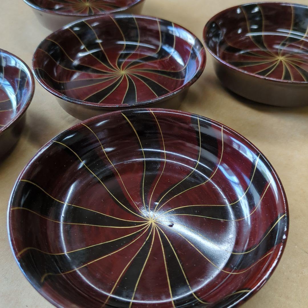 骨董 木皿 小皿 漆器 こま 漆 木製 銘々皿 アンティーク 5枚〜 漆器